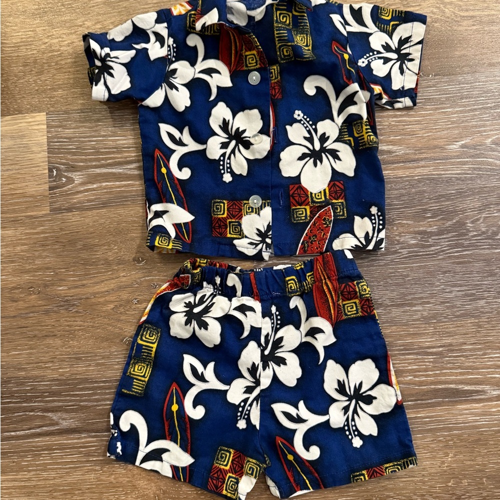 Hawaiian Floral Two-Piece Set- baby